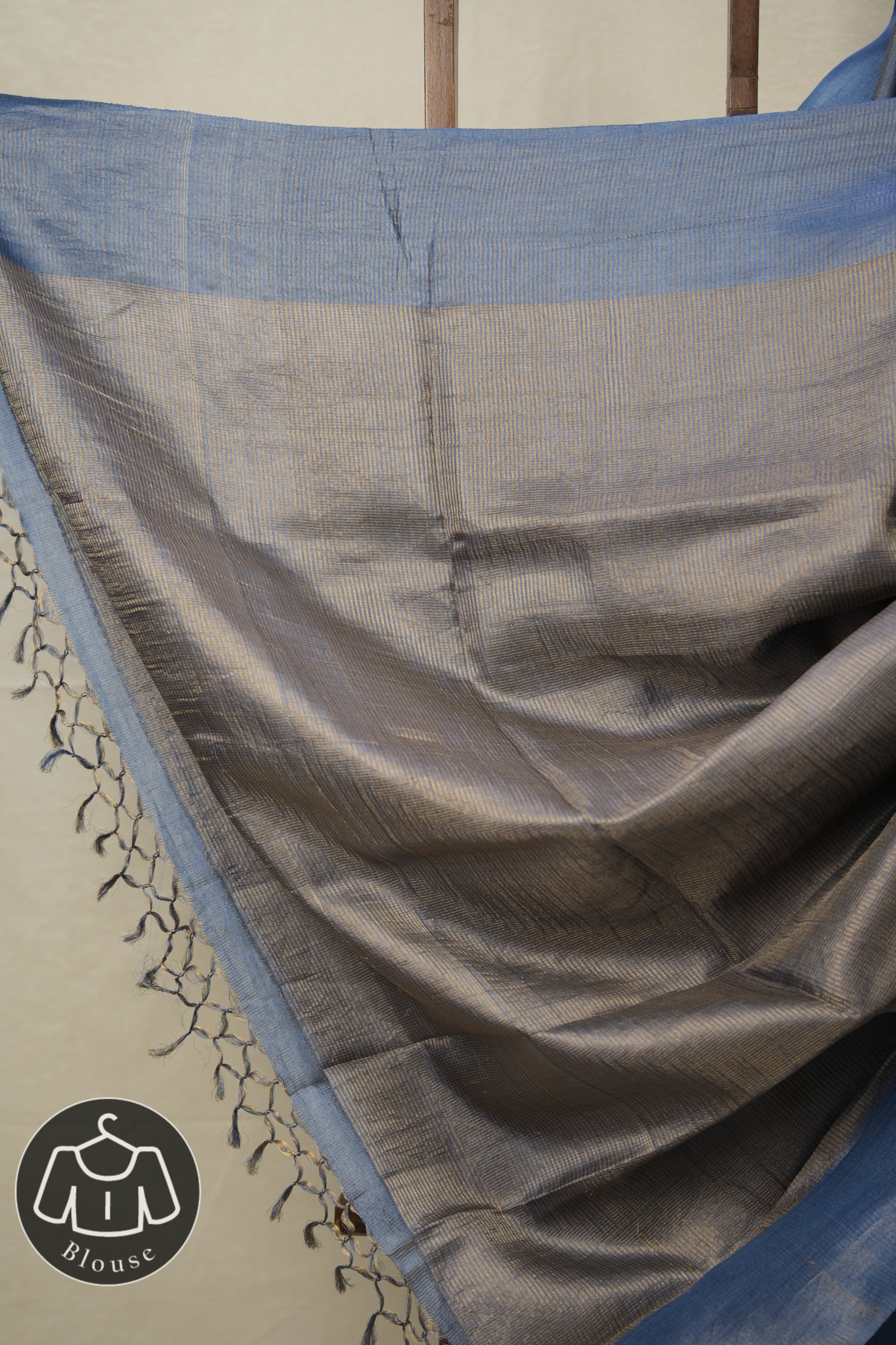 Blue Tussar Silk Saree - SRBTSS1613