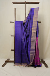 Blue Raw Silk Saree - SRBRSS813