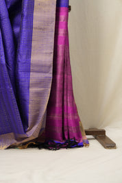 Blue Raw Silk Saree - SRBRSS813
