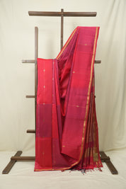 Red Maheshwari Saree - SRRMS1263