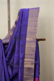 Blue Raw Silk Saree - SRBRSS813