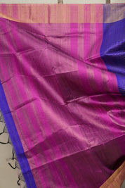 Blue Raw Silk Saree - SRBRSS813