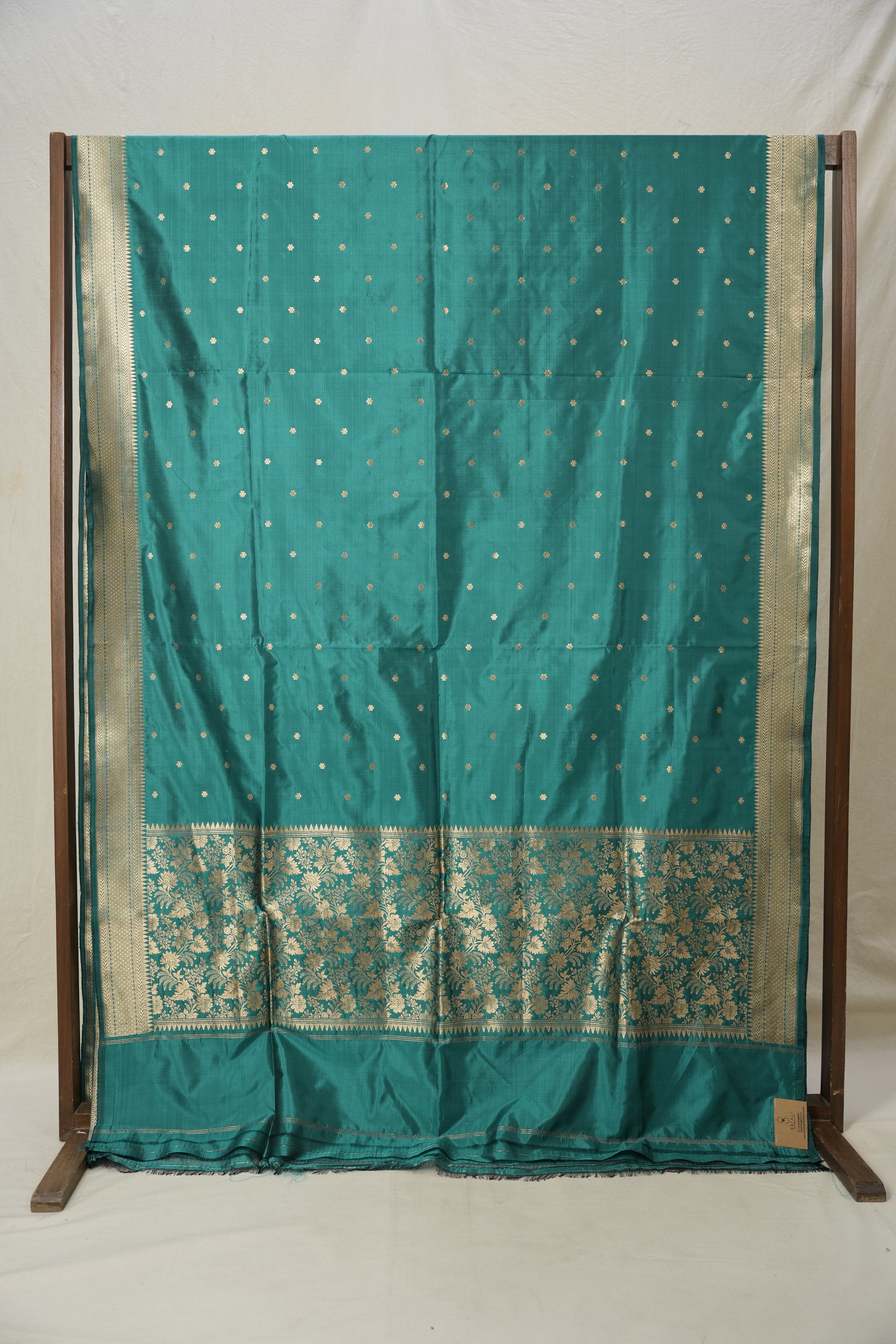 Rama Green Banarasi Silk Saree - SRRGBSS863