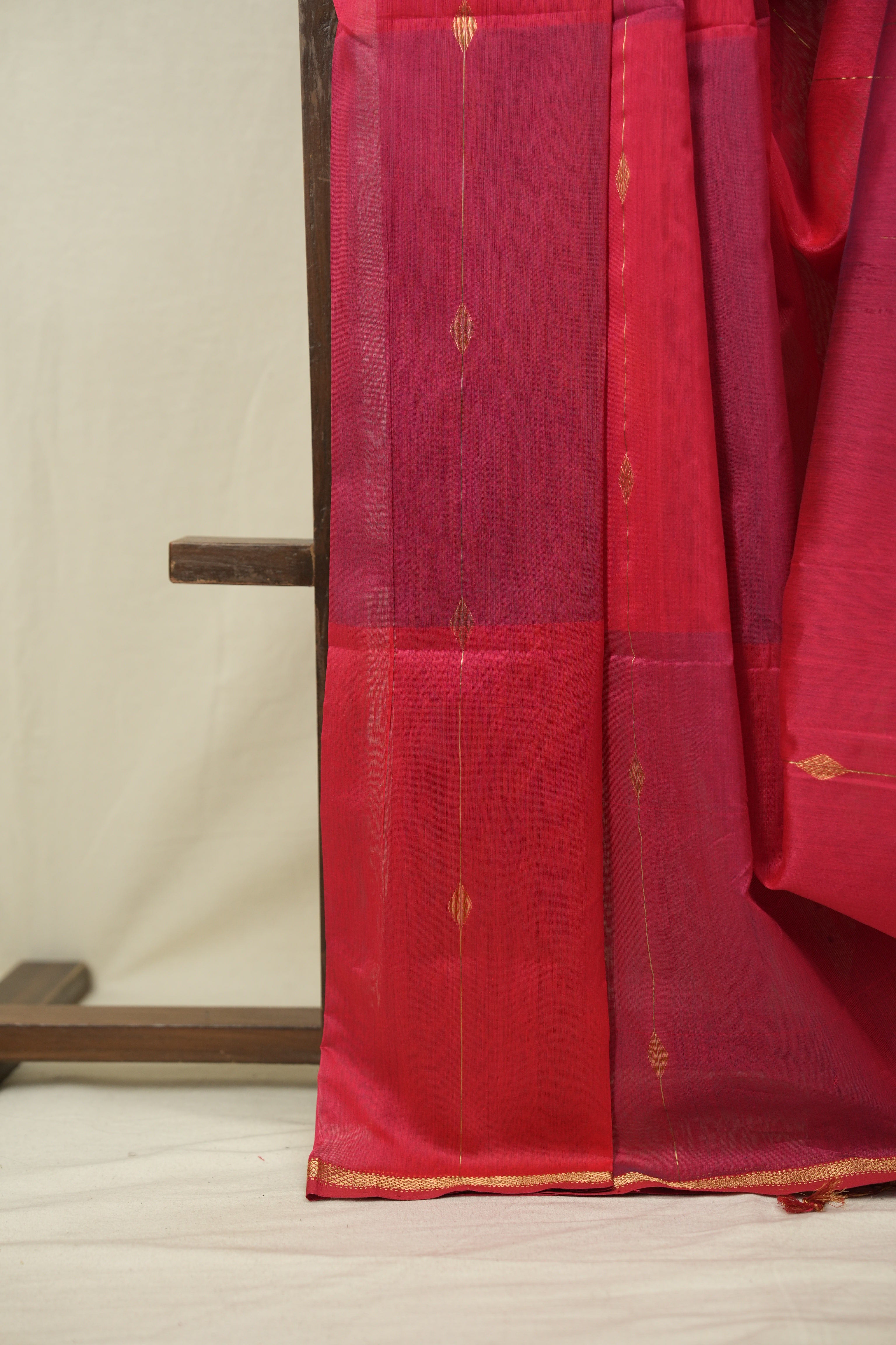 Red Maheshwari Saree - SRRMS1263
