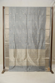 Grey Banarasi Silk Saree - SRGBSS856