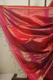 Red Maheshwari Saree - SRRMS1263