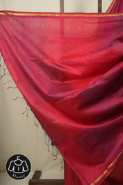 Red Maheshwari Saree - SRRMS1263