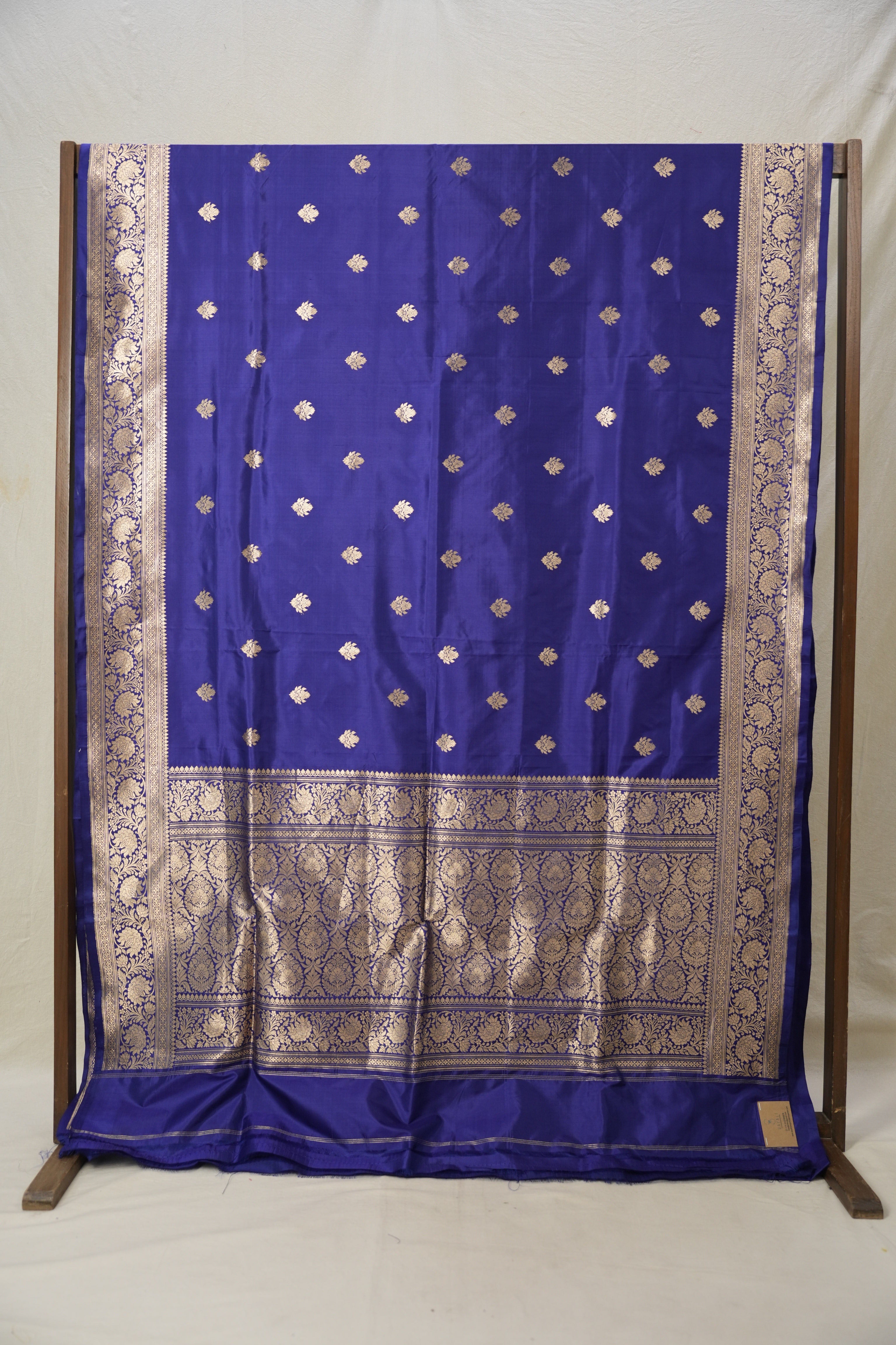 Navy Blue Banarasi Silk Saree - SRNBBSS878