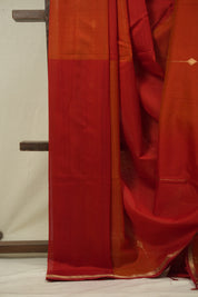 Two Tone Orange Maheshwari Saree - SRTTOMS1262