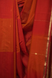 Two Tone Orange Maheshwari Saree - SRTTOMS1262