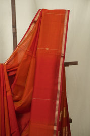 Two Tone Orange Maheshwari Saree - SRTTOMS1262
