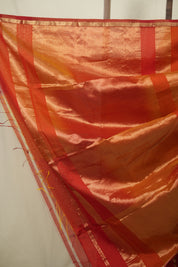 Two Tone Orange Maheshwari Saree - SRTTOMS1262