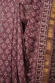 Onion Pink HBP Cotton Silk Saree With Maheshwari Border - SROPCSS1364