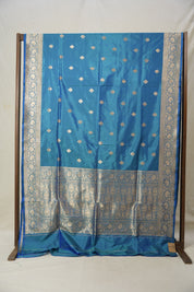 Peacock Blue Banarasi Silk Saree - SRPBBSS866