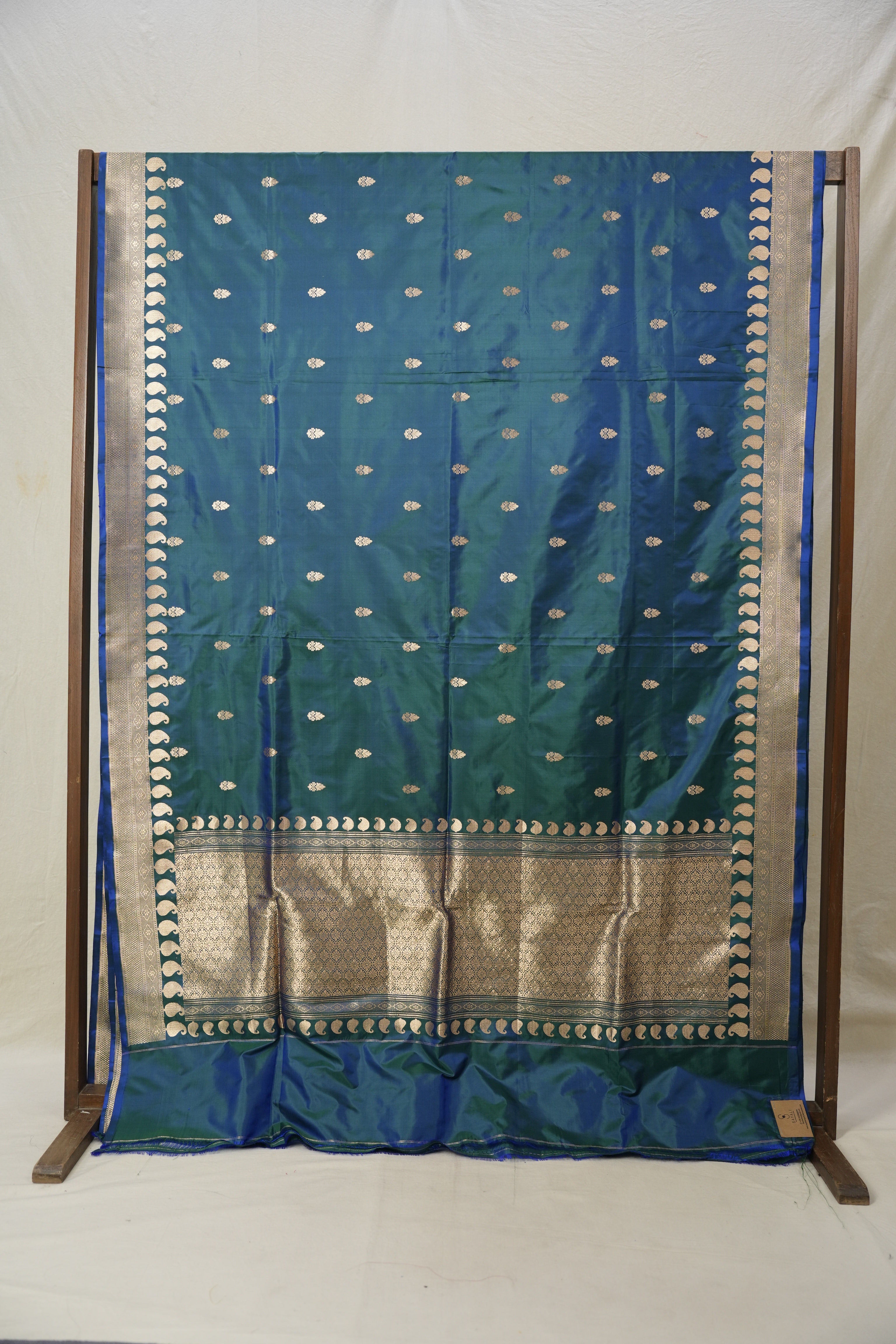 Peacock Blue Banarasi Silk Saree - SRPBBSS859