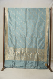 Metallic Blue Banarasi Silk Saree - SRMBBSS837