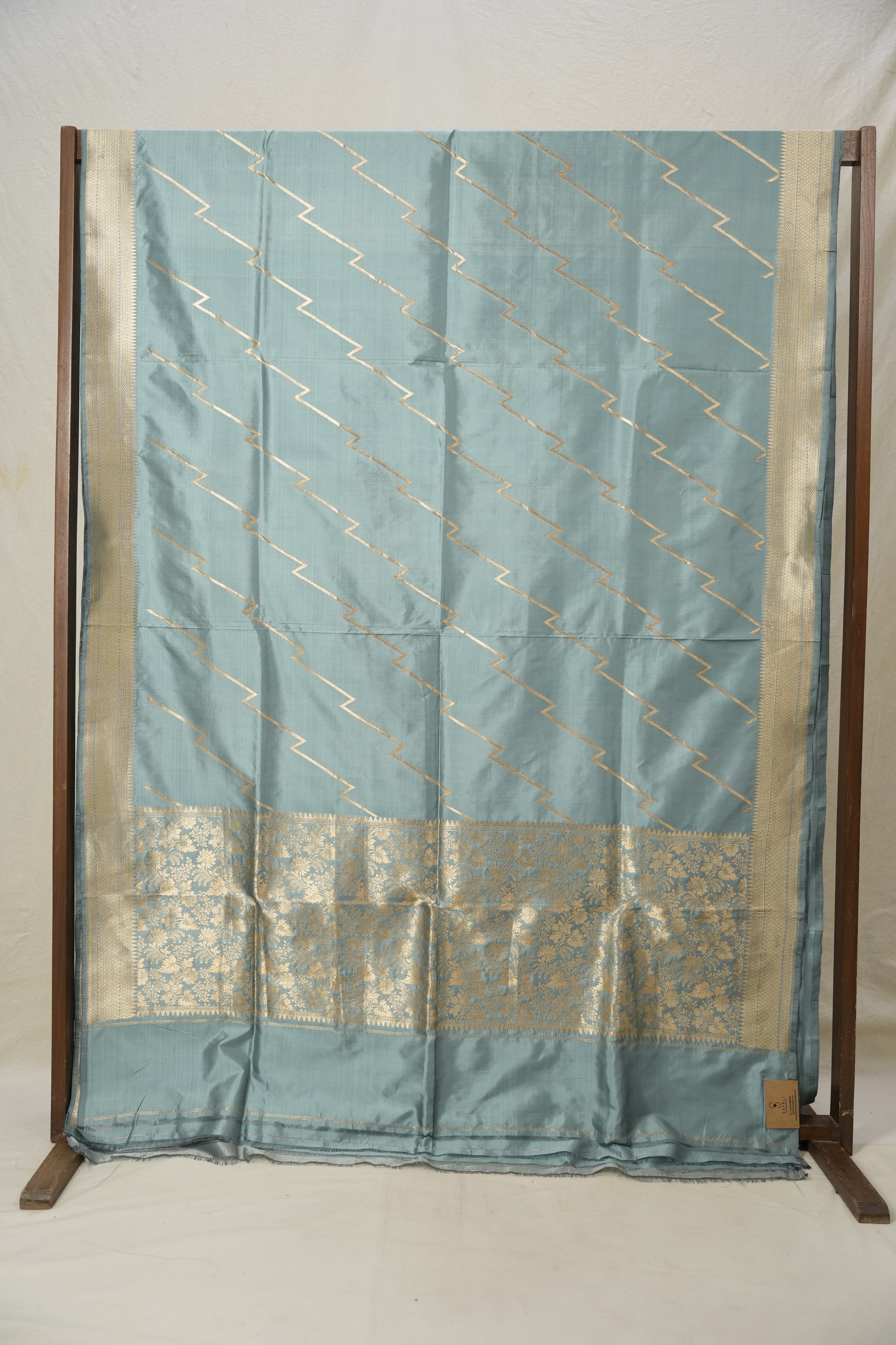 Metallic Blue Banarasi Silk Saree - SRMBBSS837