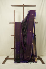 Two Tone Purple Maheshwari Saree - SRTTPMS1259