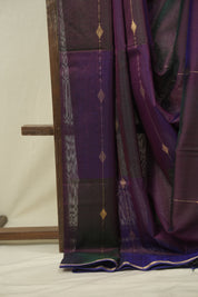 Two Tone Purple Maheshwari Saree - SRTTPMS1259