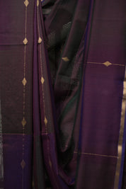 Two Tone Purple Maheshwari Saree - SRTTPMS1259