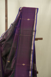 Two Tone Purple Maheshwari Saree - SRTTPMS1259