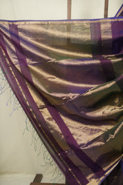 Two Tone Purple Maheshwari Saree - SRTTPMS1259