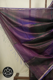 Two Tone Purple Maheshwari Saree - SRTTPMS1259