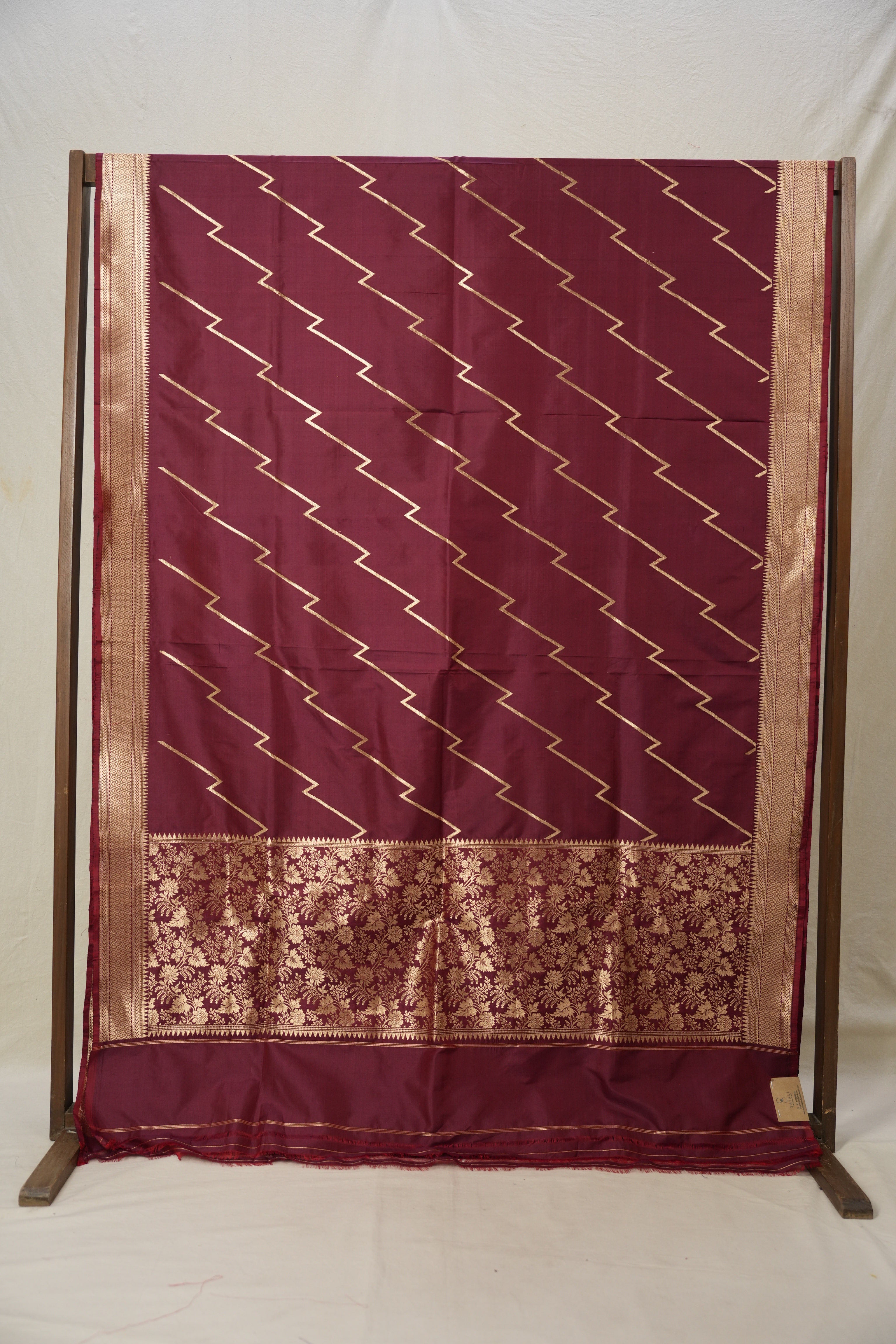 Maroon Banarasi Silk Saree - SRMBSS822