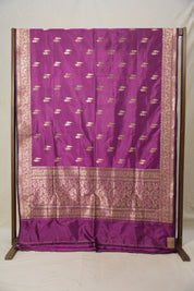 Magenta Banarasi Silk Saree - SRMBSS869