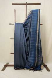 Blue Raw Silk Saree - SRBRSS791