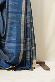 Blue Raw Silk Saree - SRBRSS791