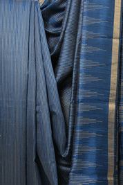 Blue Raw Silk Saree - SRBRSS791