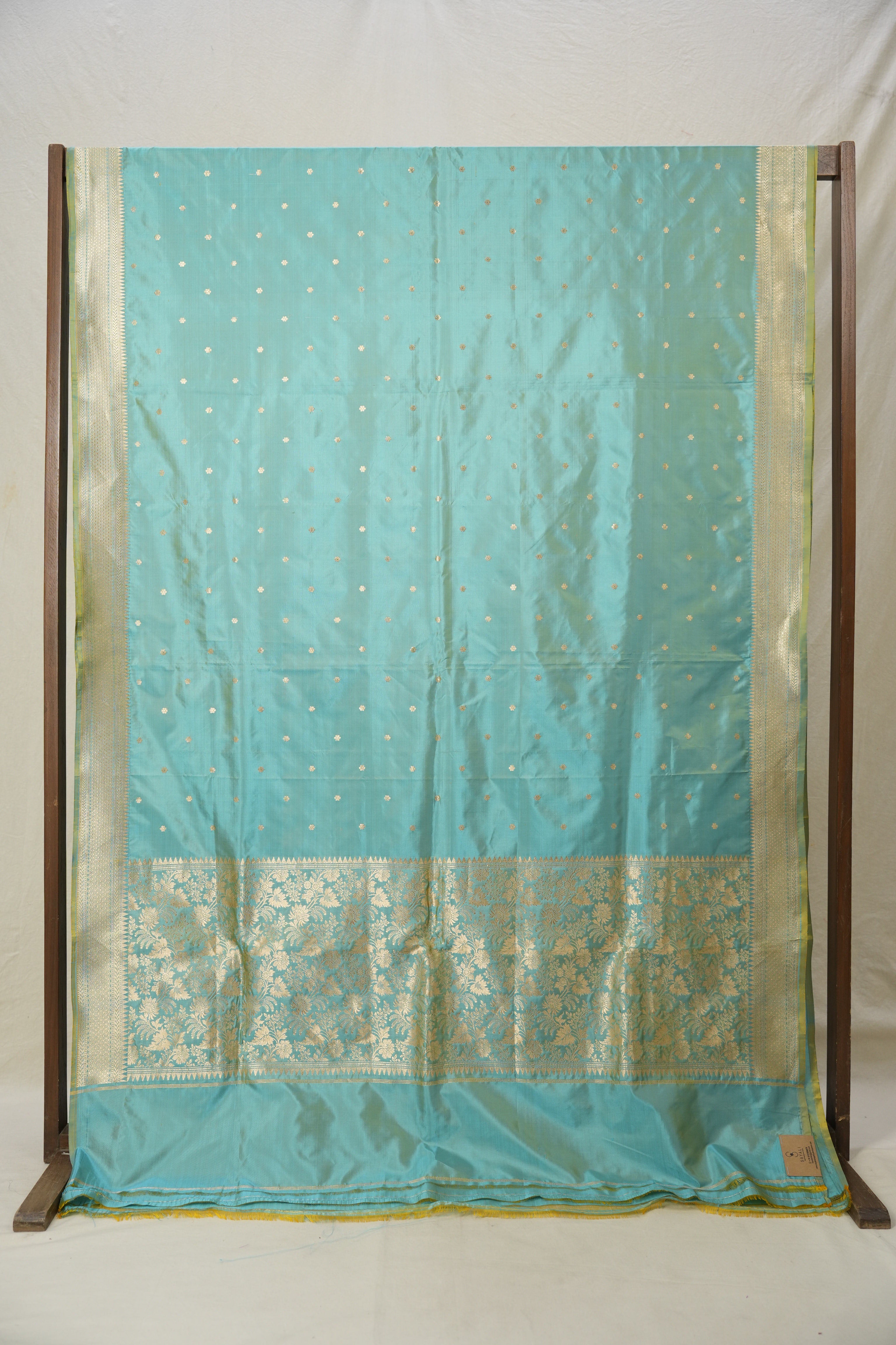 Two Tone Aqua Banarasi Silk Saree - SRTTABSS871