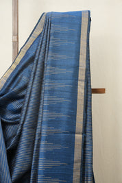 Blue Raw Silk Saree - SRBRSS791