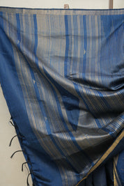 Blue Raw Silk Saree - SRBRSS791