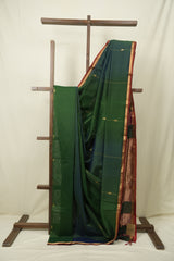 Peacock Blue Maheshwari Saree - SRPGMS1256