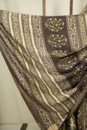 Beige Modal Silk Saree -SRBMSS775