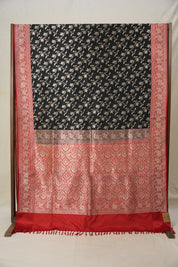Black Banarasi Silk Saree-SRBBSS05EX