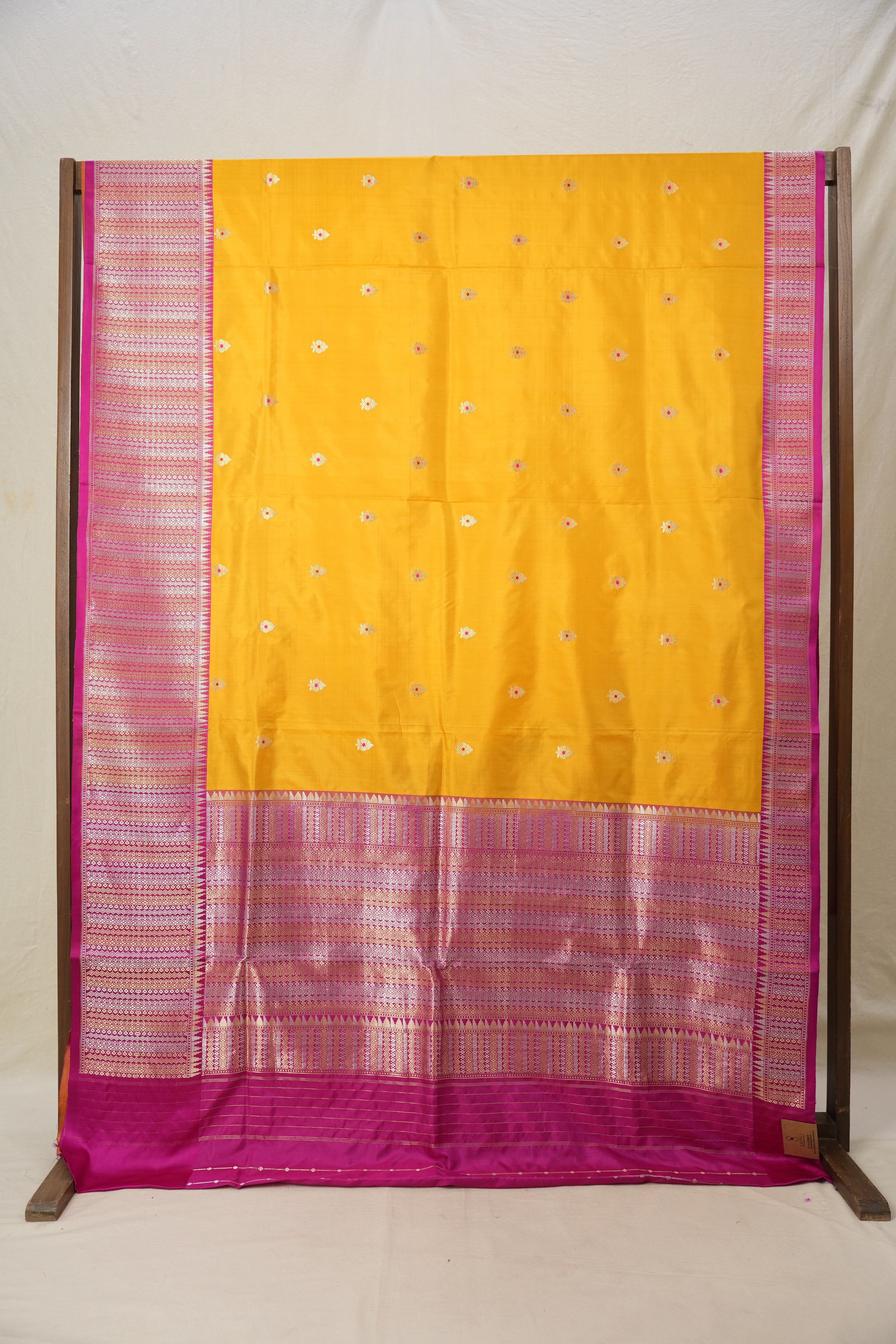 Mustard Yellow Banarasi Silk Saree - SRMYBSS806