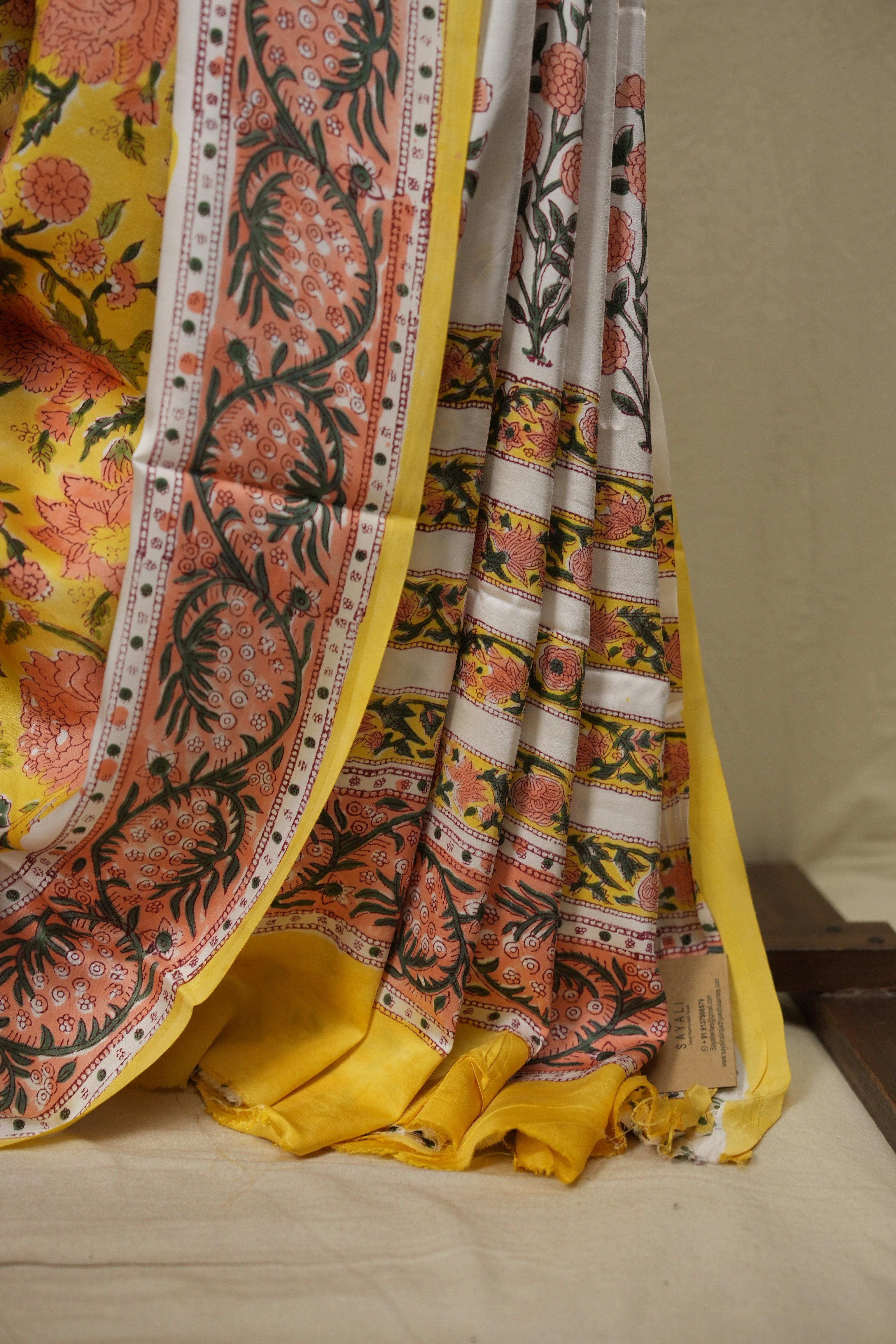 Yellow Modal Silk Saree -SRYMSS771