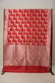 Scarlet Red Banarasi Silk Saree - SRSRBSS763