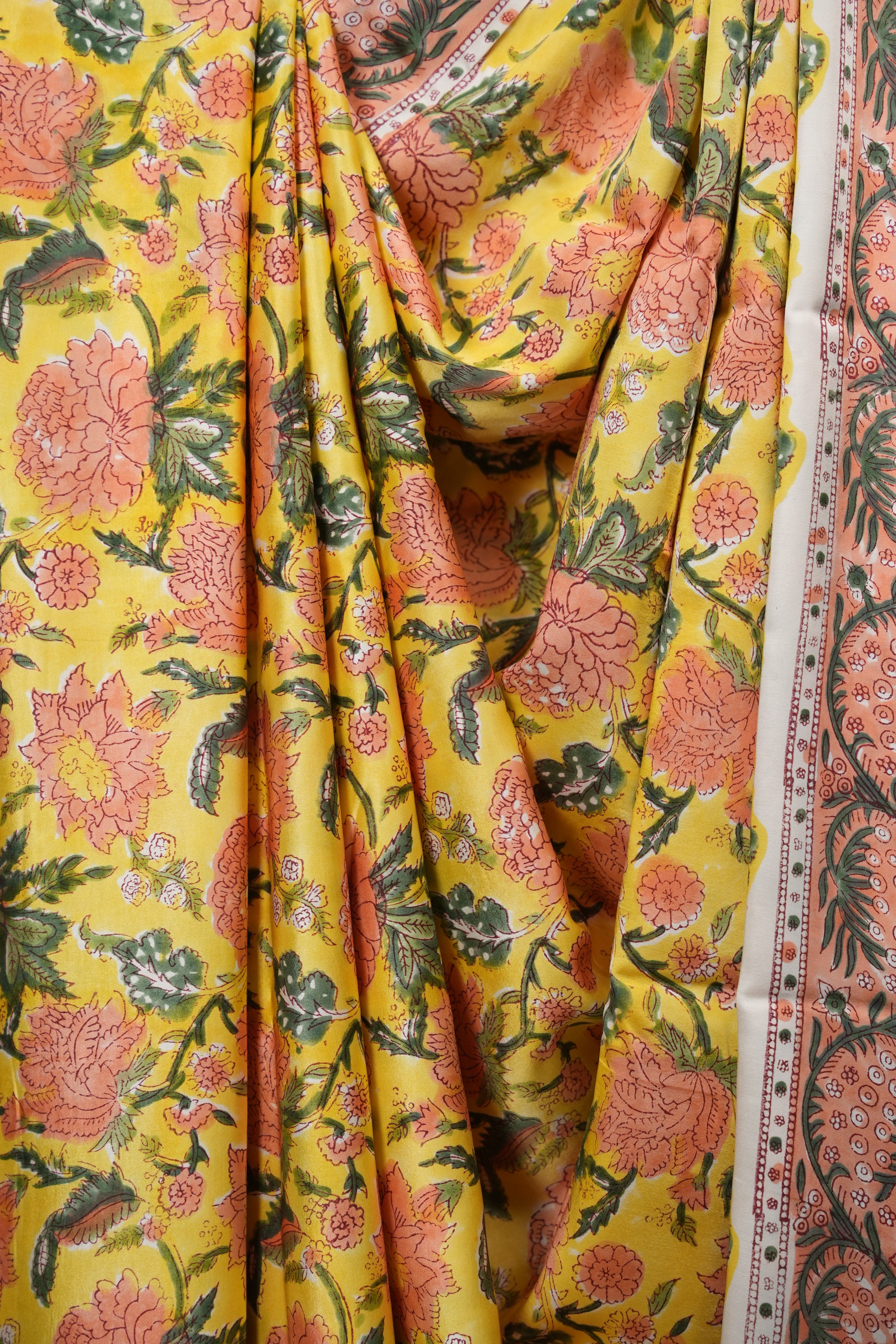 Yellow Modal Silk Saree -SRYMSS771