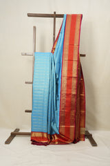 Sky Blue Kanjivaram Silk Saree - SRSBKSS938