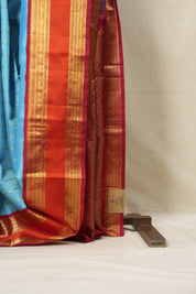 Sky Blue Kanjivaram Silk Saree - SRSBKSS938