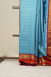 Sky Blue Kanjivaram Silk Saree - SRSBKSS938