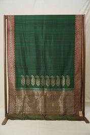 Grass Green Tussar Banarasi Silk Saree - SRGGBSS830