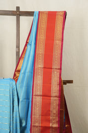 Sky Blue Kanjivaram Silk Saree - SRSBKSS938