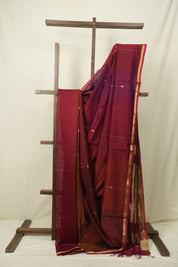 Brick Red  Maheshwari Saree - SRBRMS1258