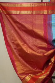Sky Blue Kanjivaram Silk Saree - SRSBKSS938