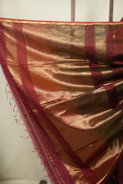 Brick Red  Maheshwari Saree - SRBRMS1258